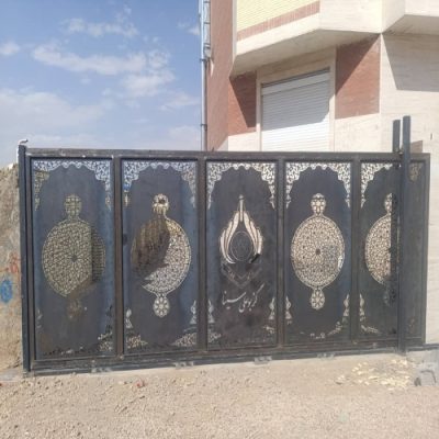 درب حیاط آهنی طرح CNC