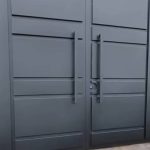 درب حیاط آهنی طرح پازلی