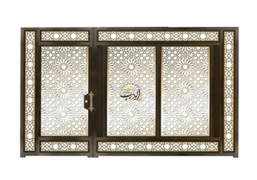 مدل درب حیاط ساده و شیک ریلی