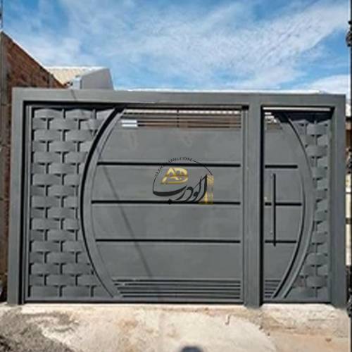 مدل درب حیاط ساده و شیک ریلی