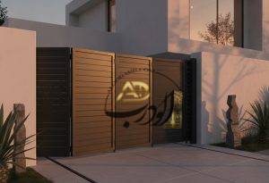 درب حیاط ریلی تاشو